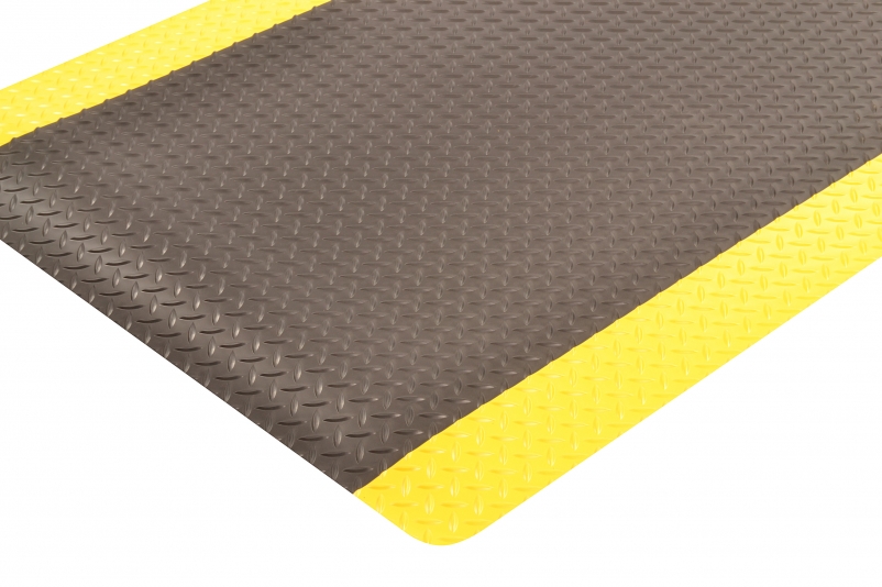 3' x 5', Black-Yellow, Dura Trax® Grande™ Anti Fatigue Mat, 990